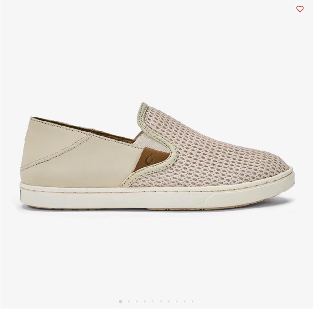 OluKai Women's Cream Slip-On Loafers